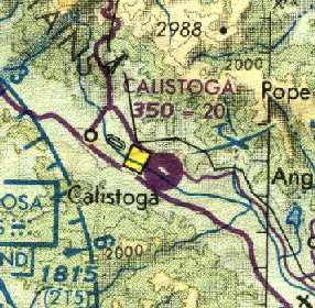 Calistoga Gliderport on Sectional Chart